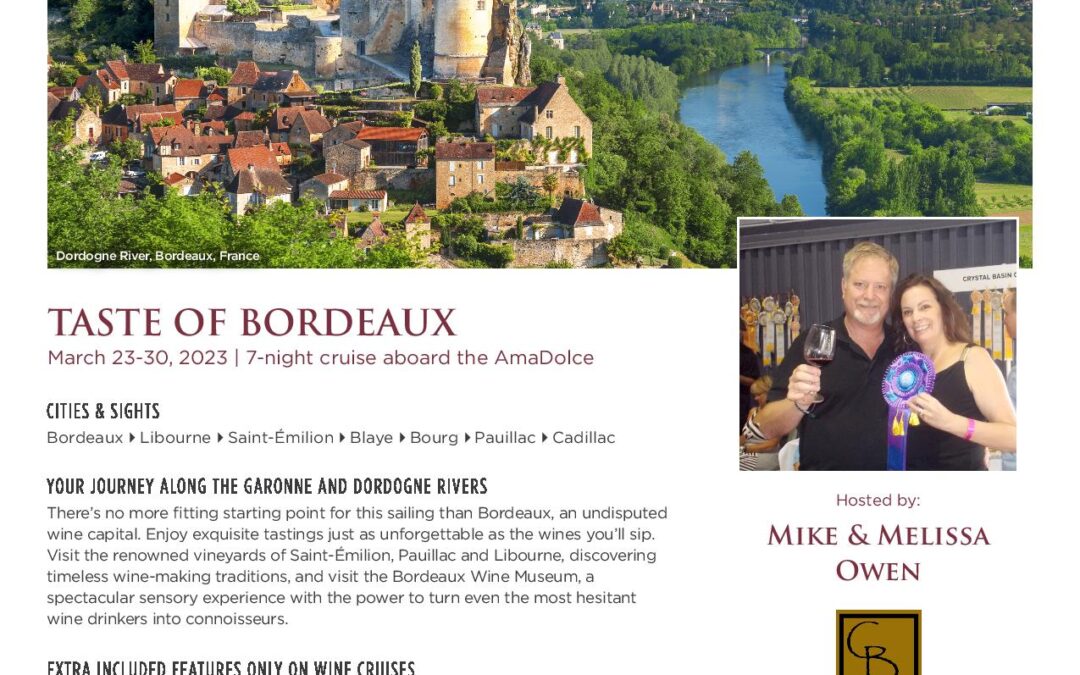 Taste of Bordeaux River Wine Cruise