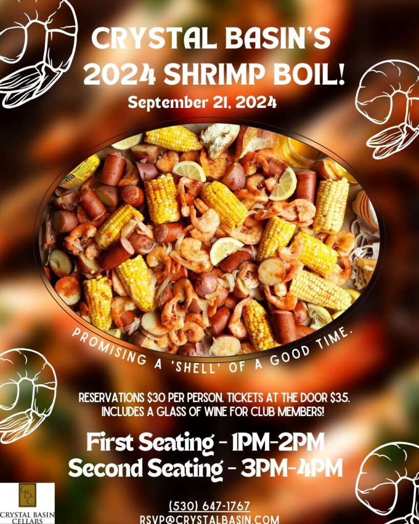 Shrimp Boil Apple Hill | Wine Tasting El Dorado County