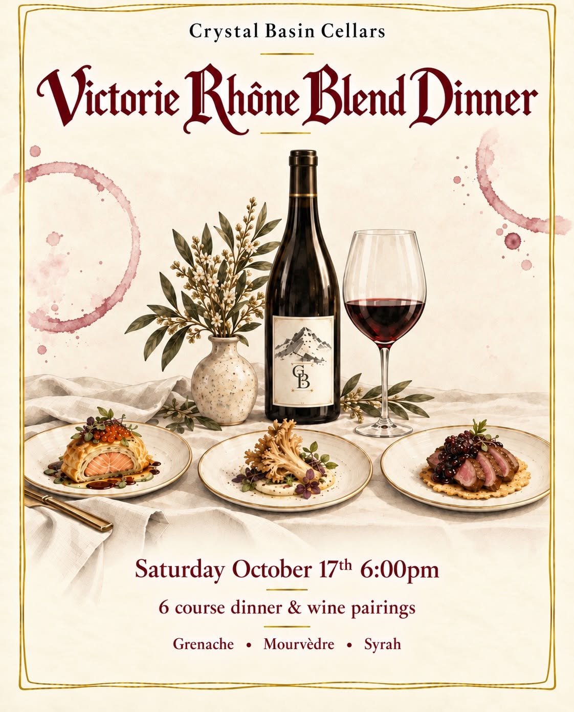Victorie Rhone Blend Dinner
